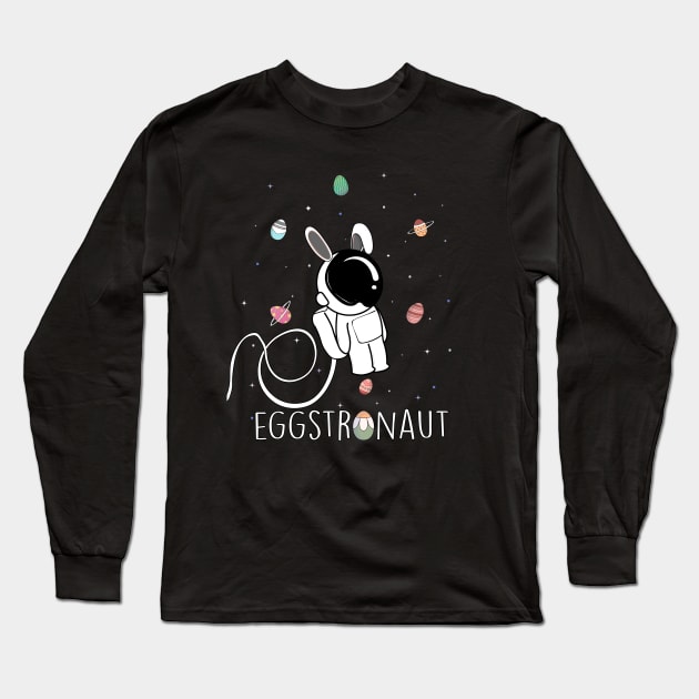 Easter Egg Hunter Astronaut Long Sleeve T-Shirt by larphyyy